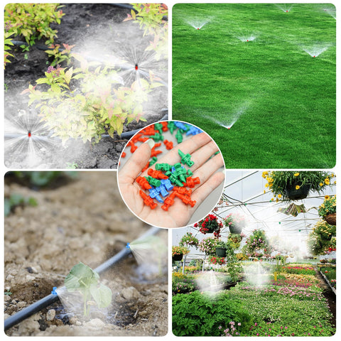 CANIPHA garden use image highlights versatile irrigation in beds and greenhouse