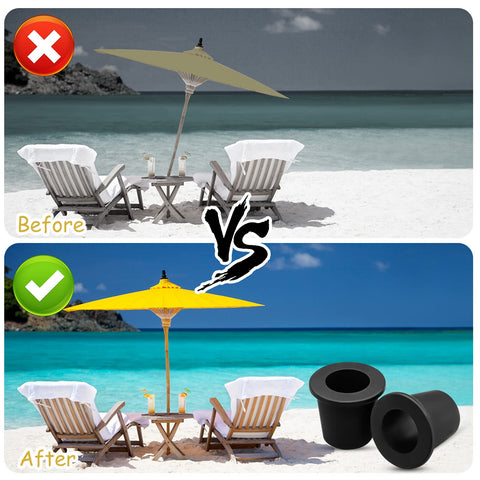CANIPHA umbrella stabilizer in living space reduces rattling and wobble.