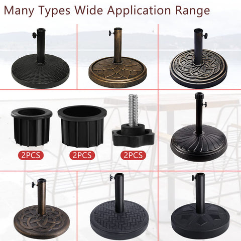 CANIPHA outdoor umbrella base parts in black blend with most decor
