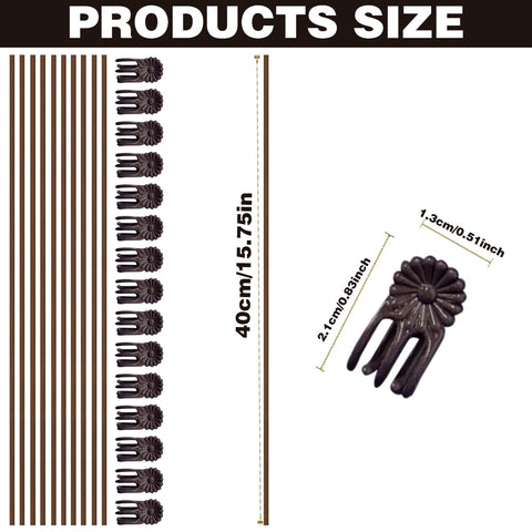 CANIPHA brown clip attaches stems securely for neat shaping.