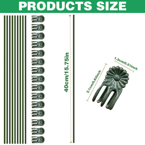 CANIPHA plant support clips securing stems with rust-resistant grip