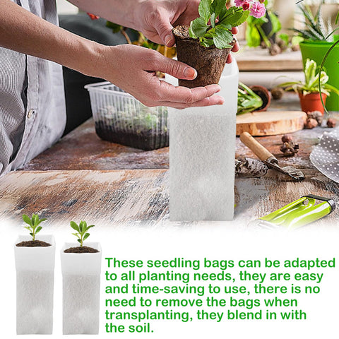 CANIPHA size 12.2x3.3 inch grow bags fit seedling mats and gardening setups.
