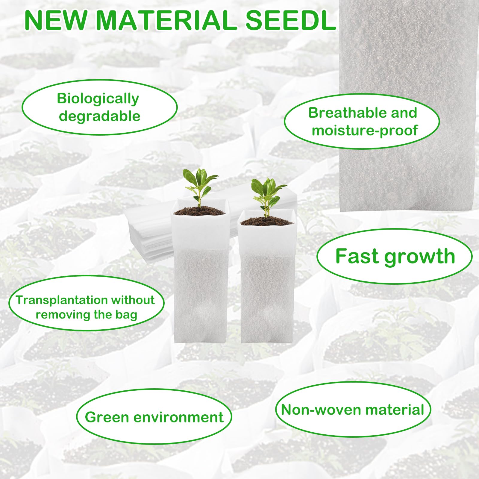 CANIPHA 60pcs bag set supports a wide range of fruits, vegetables, flowers, and trees.