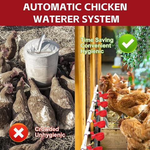 Canvino leak-proof connectors keep the coop dry and sanitary