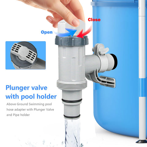 CanyRoom plunger valve rubber seal ensures leak-free connection with pool hoses.