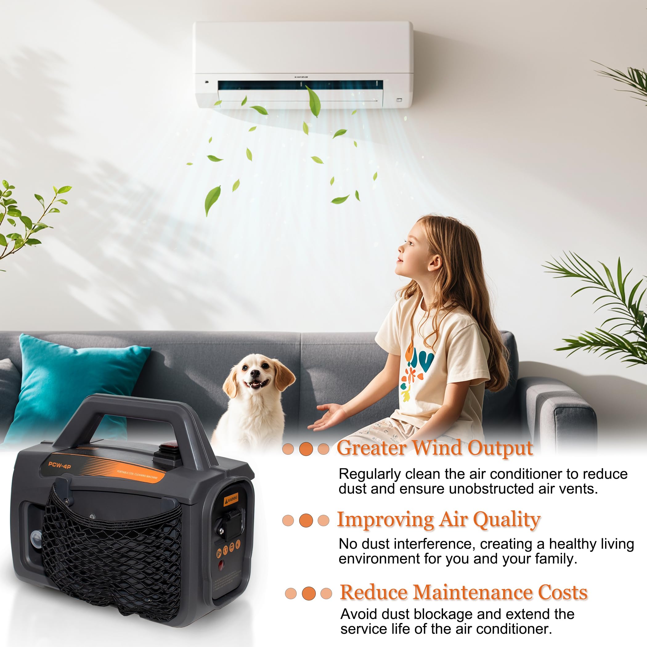 Caoooort ZPB140 specs highlight 80W, 4L/min, and 0.7-1.0MPa performance.