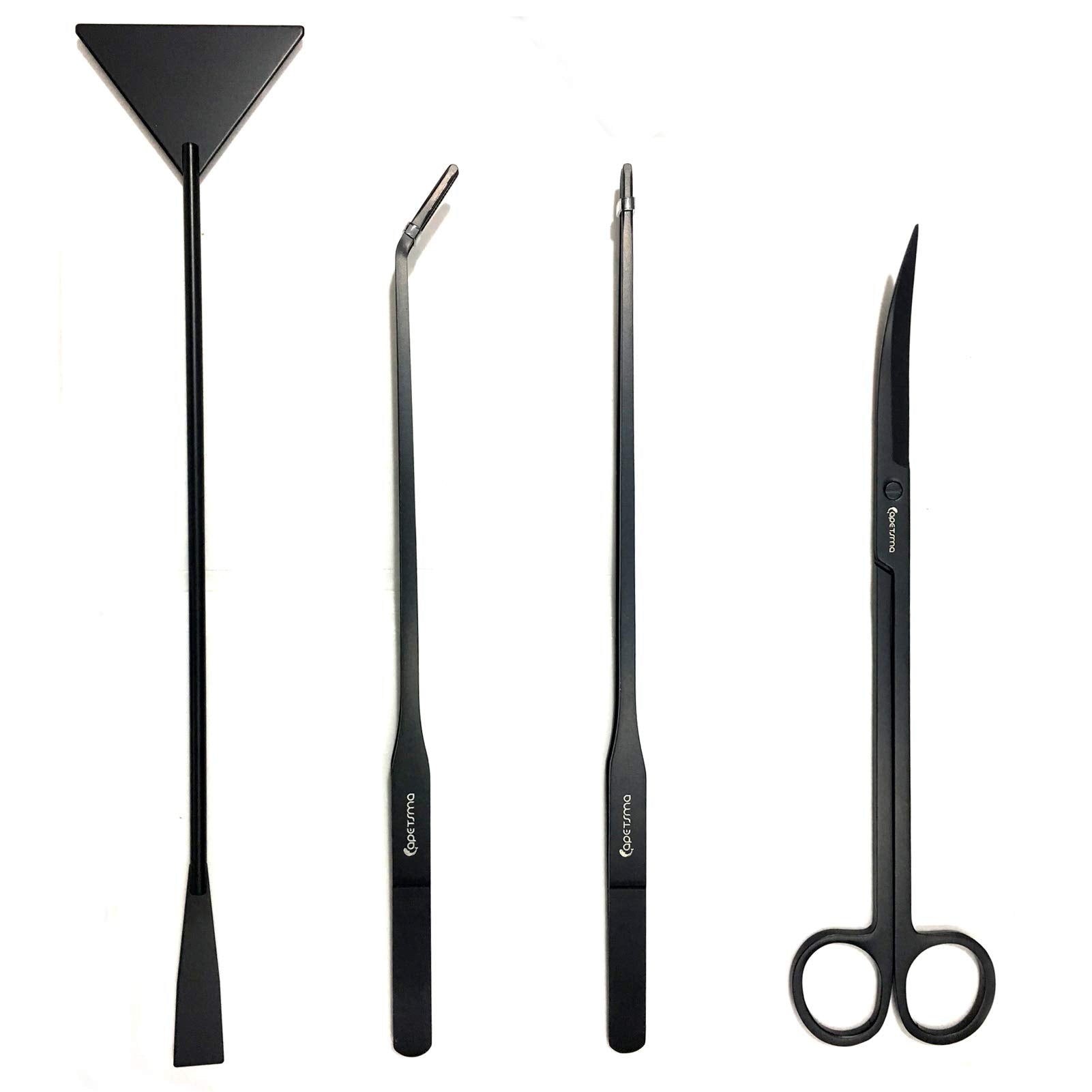 Capetsma aquarium tweezers 5in1 set with straight tip for precise plant handling