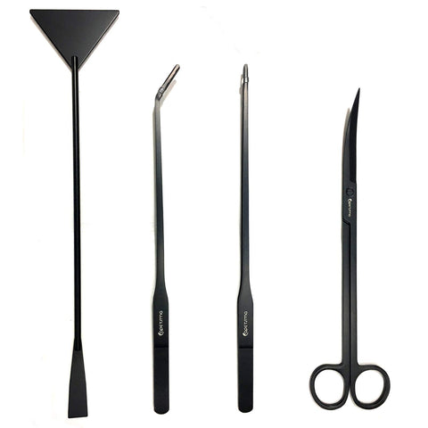 Capetsma aquarium tweezers 5in1 set with straight tip for precise plant handling
