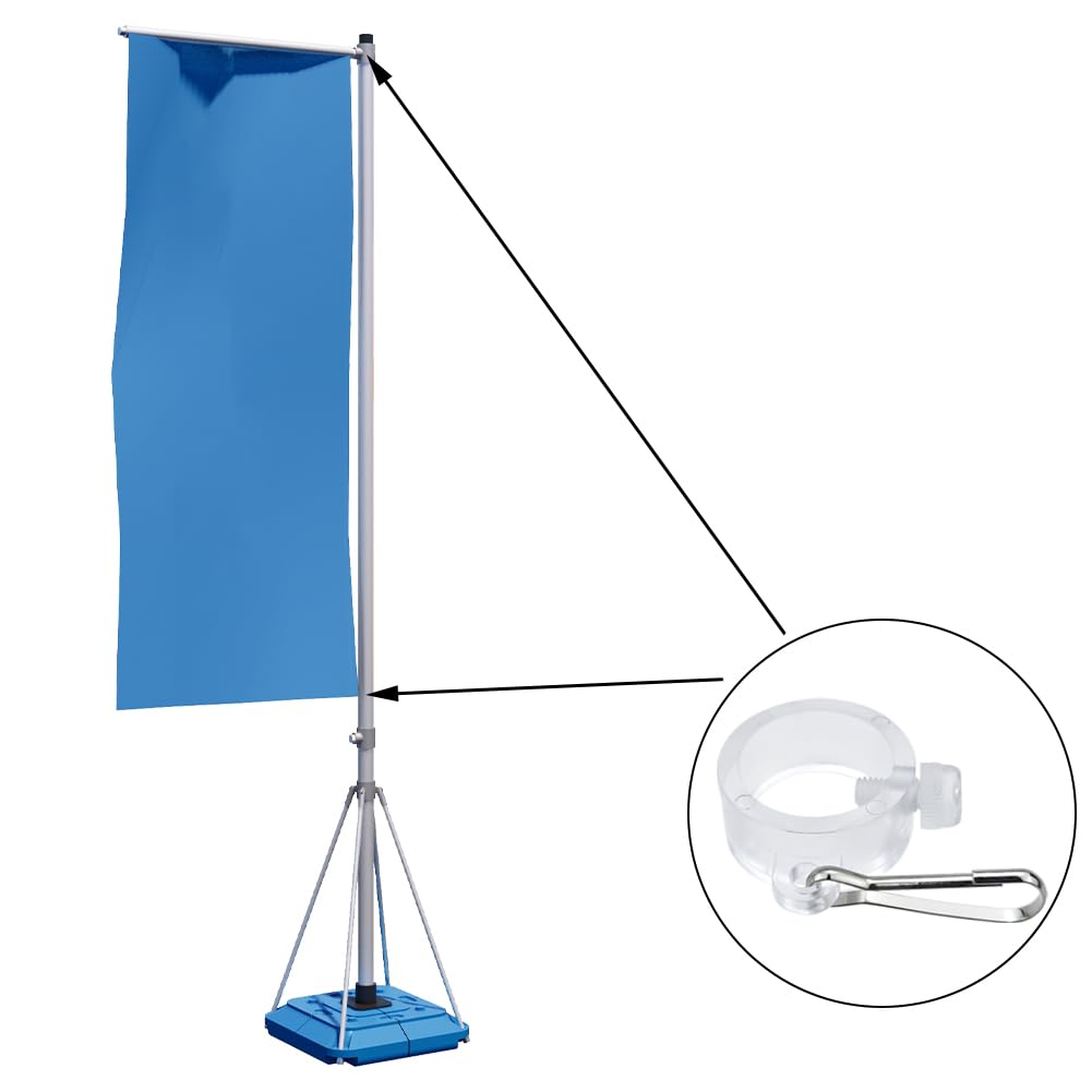 Capiant adjustable mounting ring on a boat flag showing easy positioning