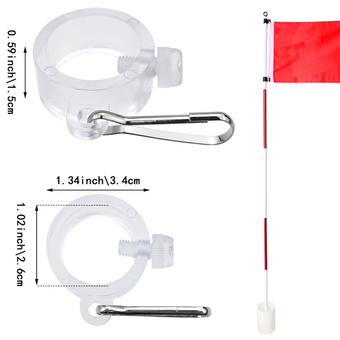 Capiant flag ring clip close-up highlighting rustproof PC construction for outdoors