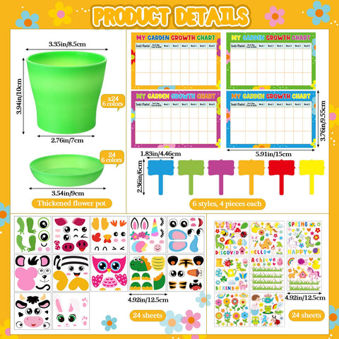 Capoda garden growth charts used in classroom projects to monitor progress