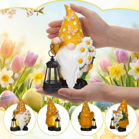 Capoda bee-themed gnome accent near patio or entry