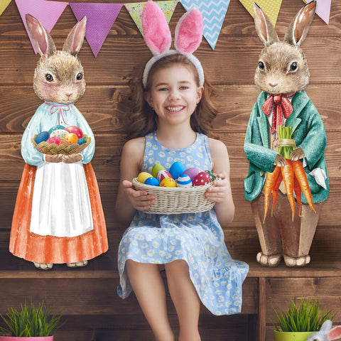 Capoda Easter eggs yard sign features bright colors for visibility.
