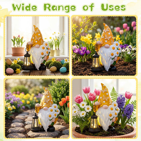 Capoda solar LED gnome illuminating garden path at night