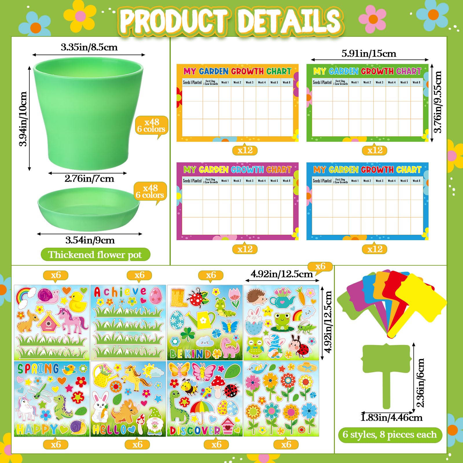 Capoda plant labels organizing plant types and tracking progress