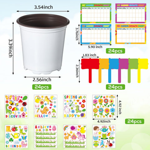 Capoda plastic flower pot 3-5 inch for hands-on growing activities