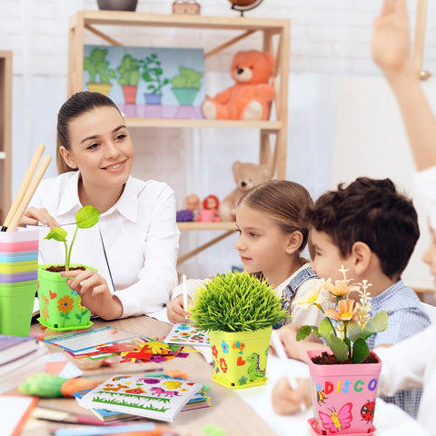 Capoda spring stickers add color and customization to pots.