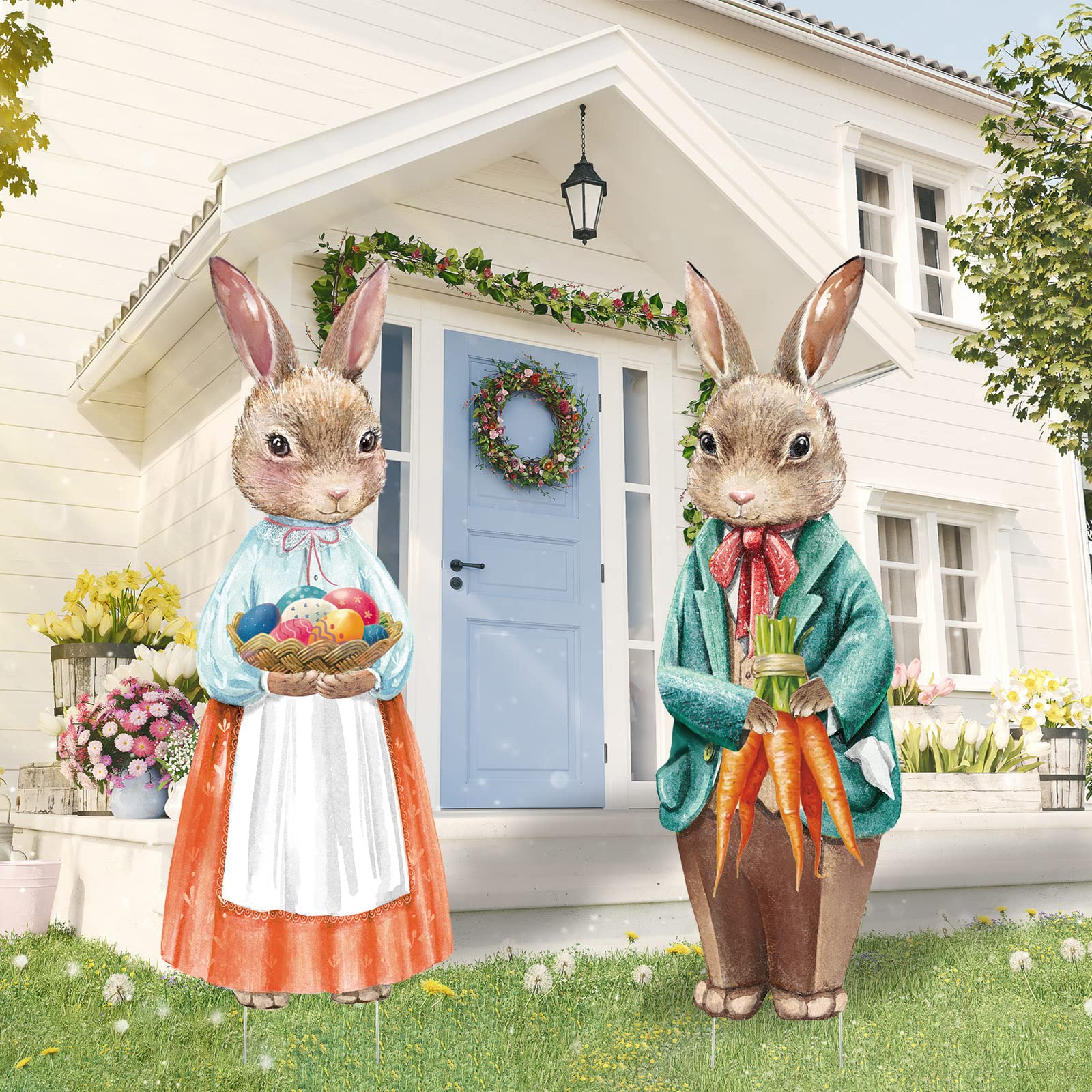 Capoda yard decor creates a cheerful garden display.