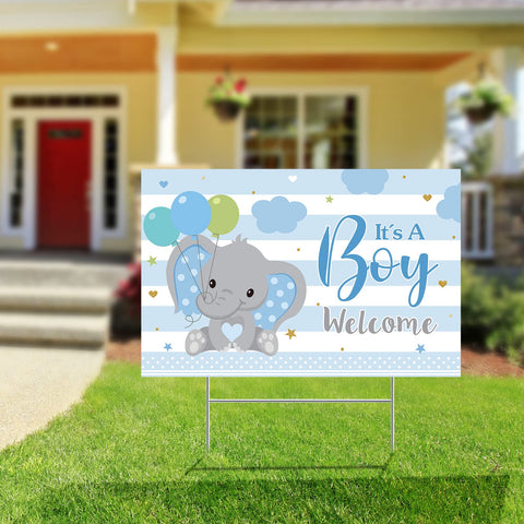 Capoda welcome baby announcement sign enhances front yard visibility