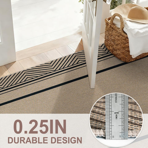 Capslpad Non-slip backing stabilizes on laminate and hardwood floors.