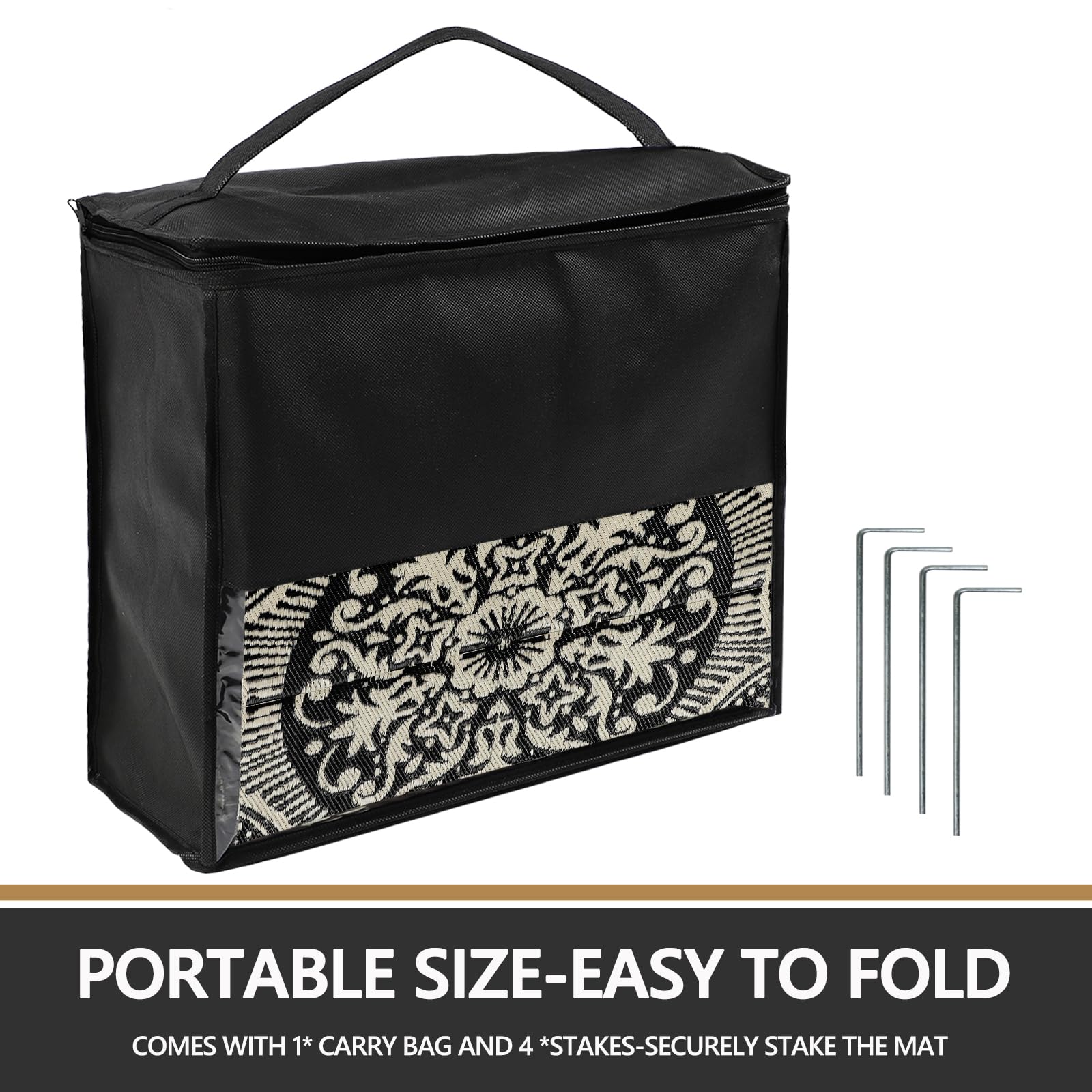 Capslpad UV-resistant rug maintains color after sun exposure.