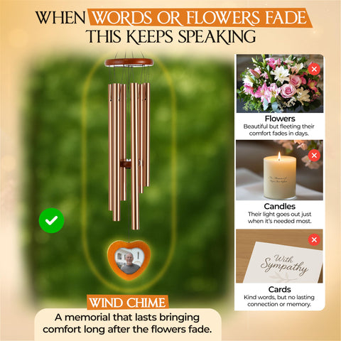 Captain Decor 32-inch chime provides a soothing presence at memorial sites.