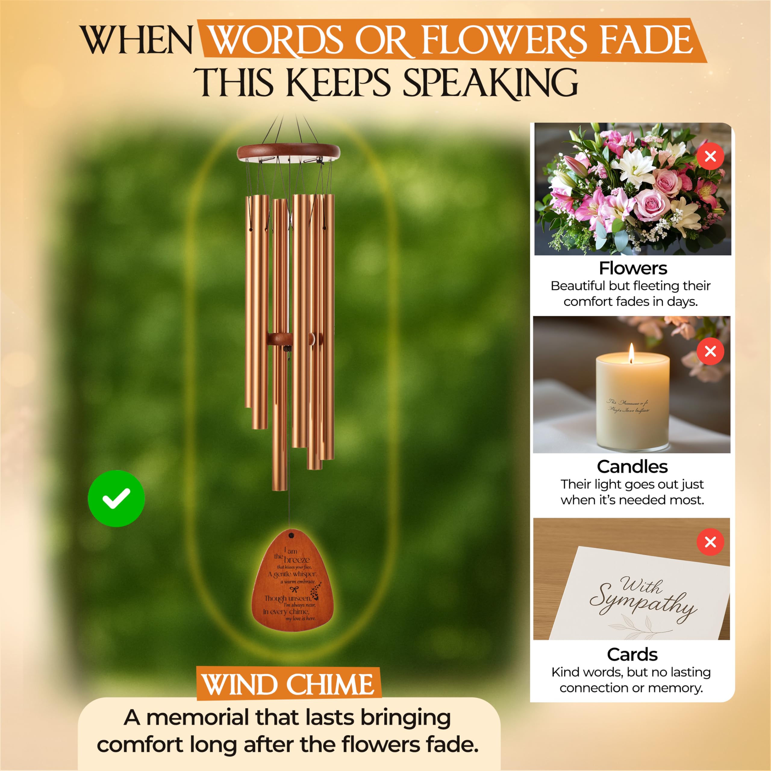 Captain Decor 32-inch wind chimes in black and brown fit any space.