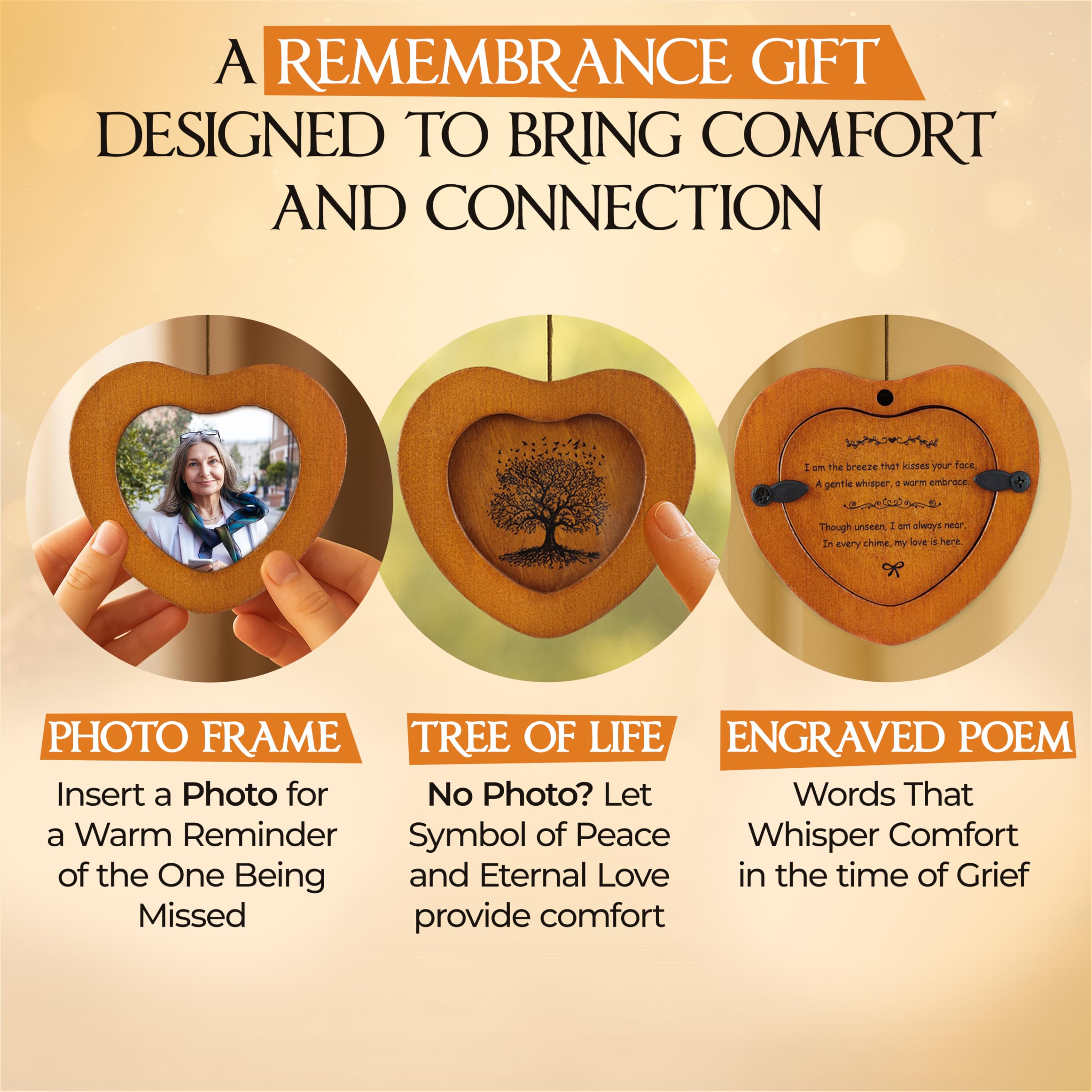 Captain Decor double-sided engraving wind chime offers a heartfelt, lasting message.