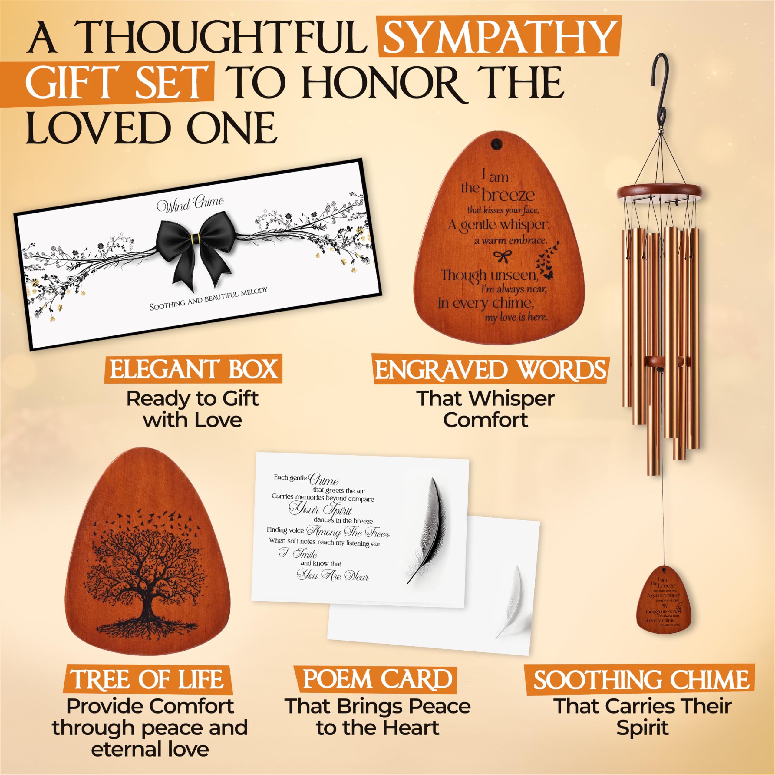 Captain Decor memorial wind chimes for dad, a quiet reflective space addition.
