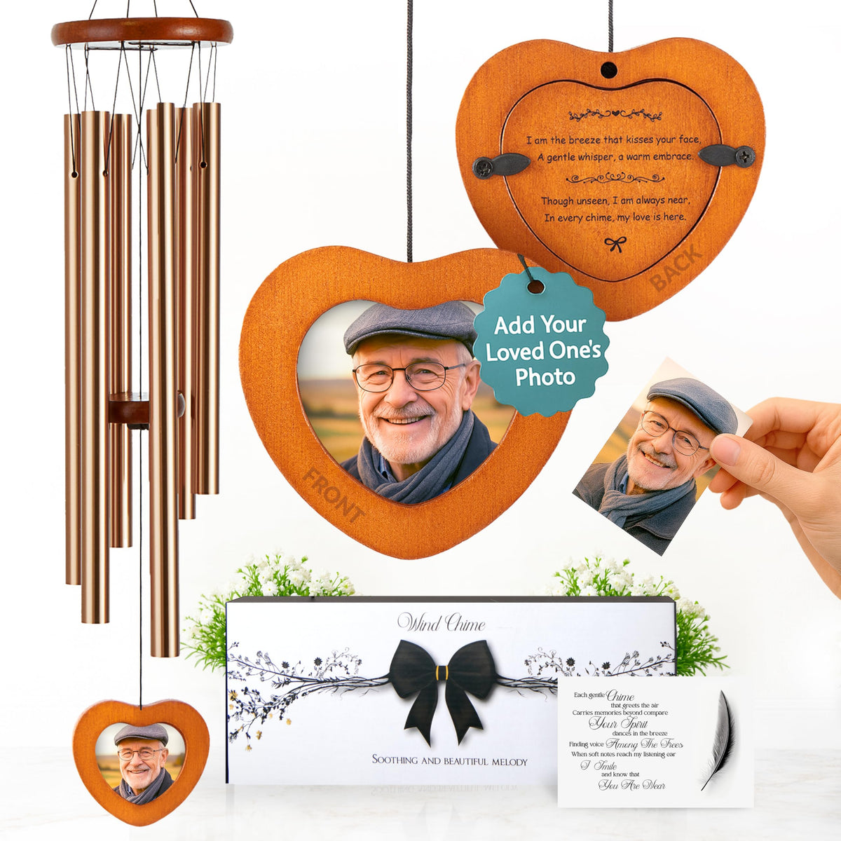 Captain Decor photo frame wind chime highlights memories and personalization.