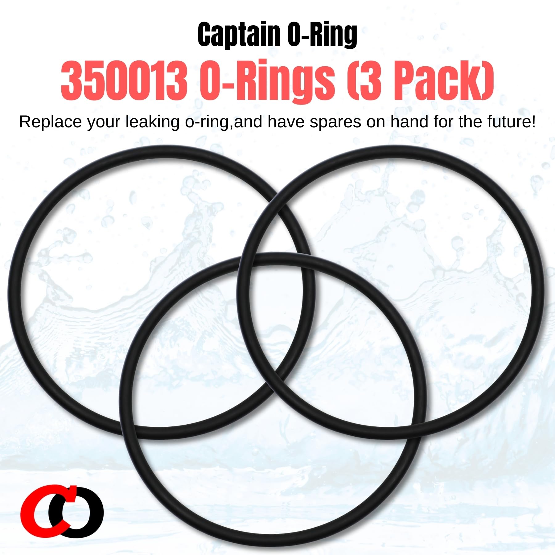 Captain O-Ring 350013 maintenance tip image emphasizes inspection for leaks.