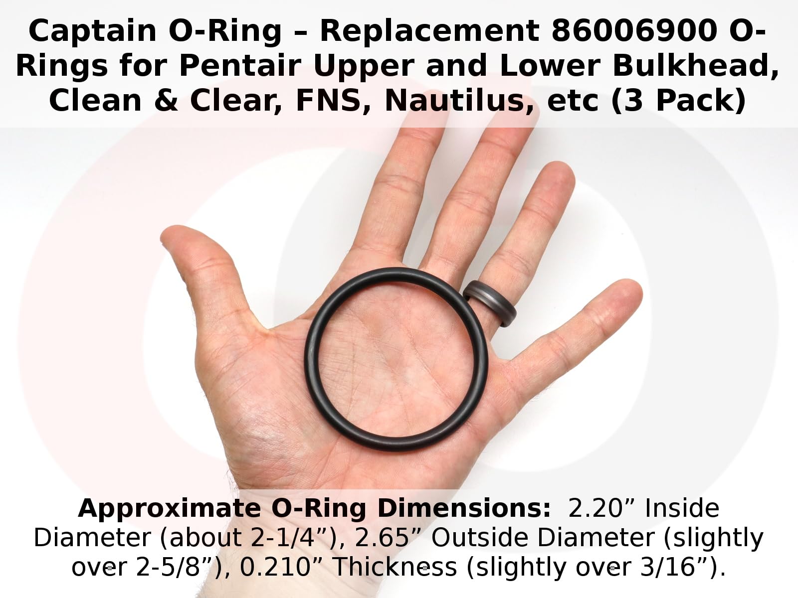 Captain O-Ring 86006900 compatibility with Pentair units enables easy replacement.