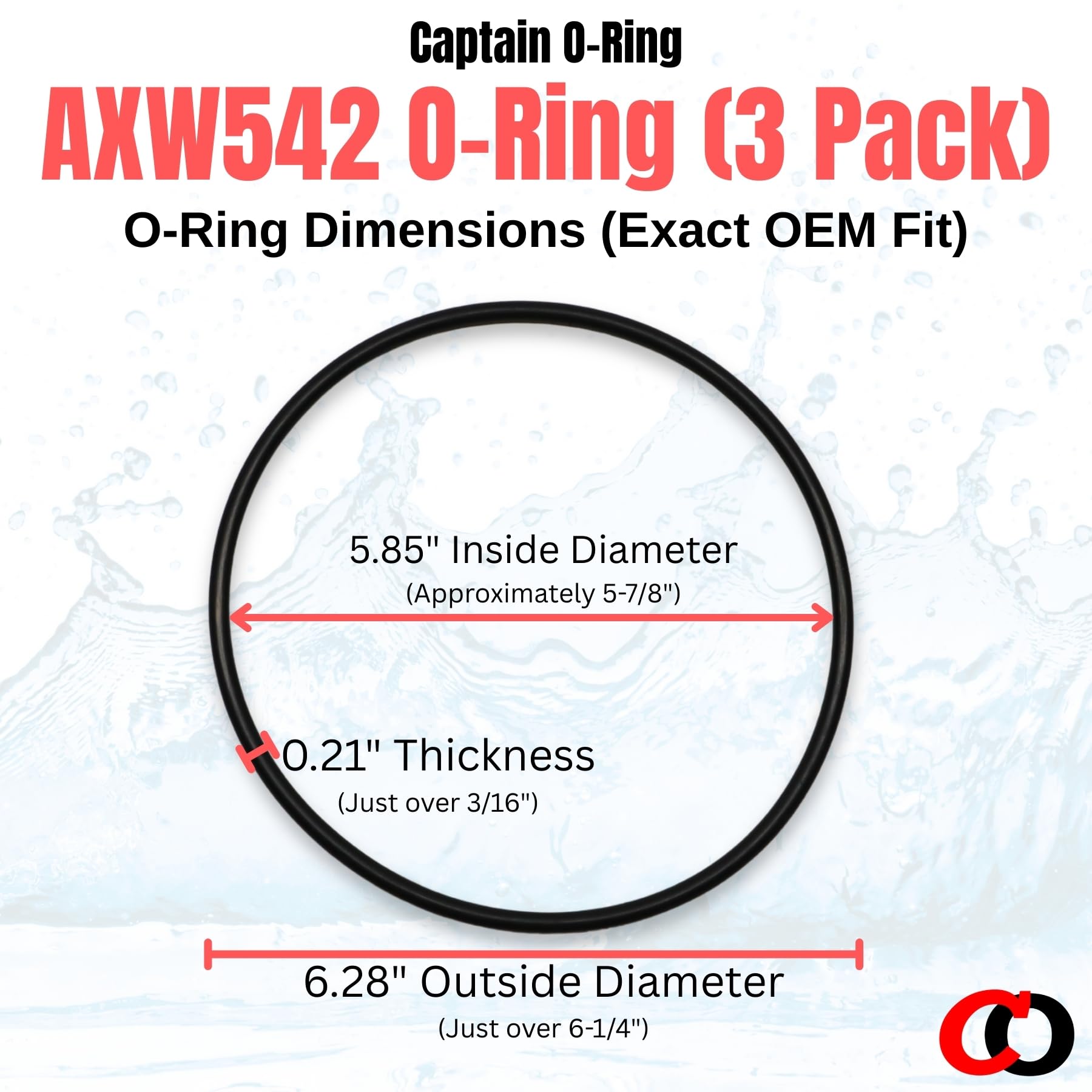 AXW542 lid o-ring compatible with W530 W560 series for reliable seal performance