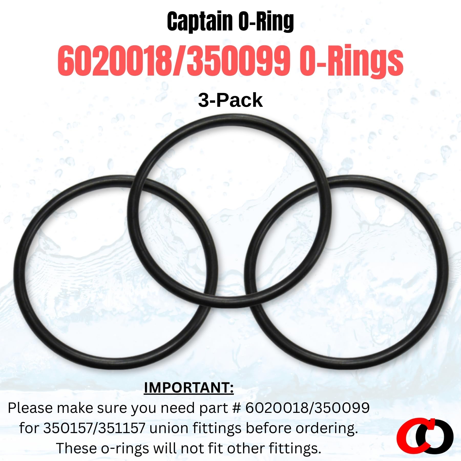 Captain O-Ring Buna-N material close-up showing flexible sealing surface.