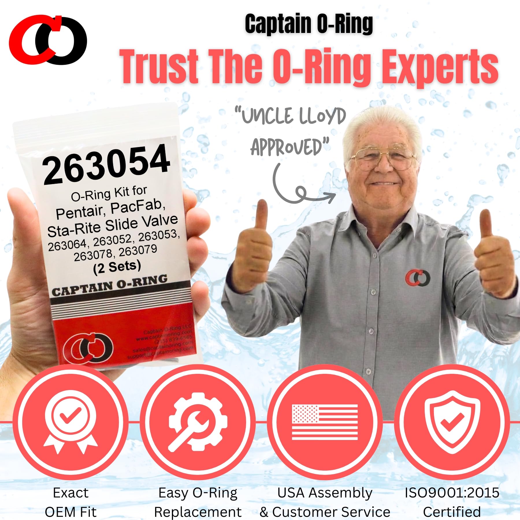 Captain O-Ring Buna-N o-rings molded to OEM spec