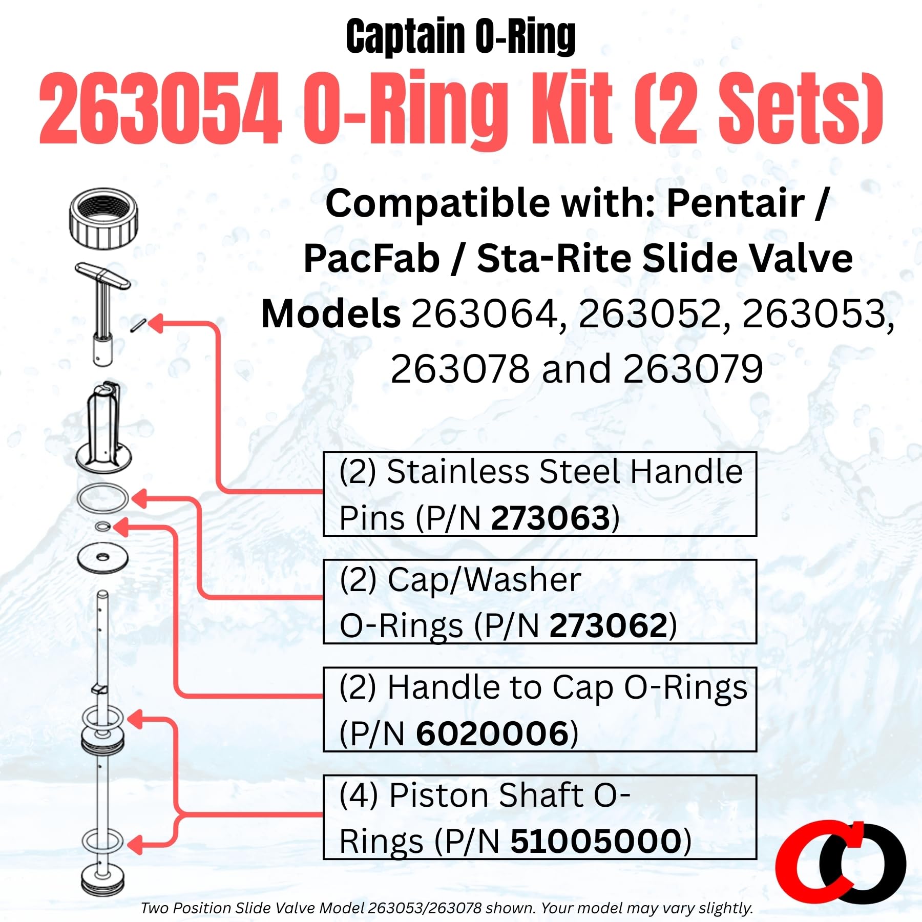 Captain O-Ring cap washer O-rings for tight seal performance