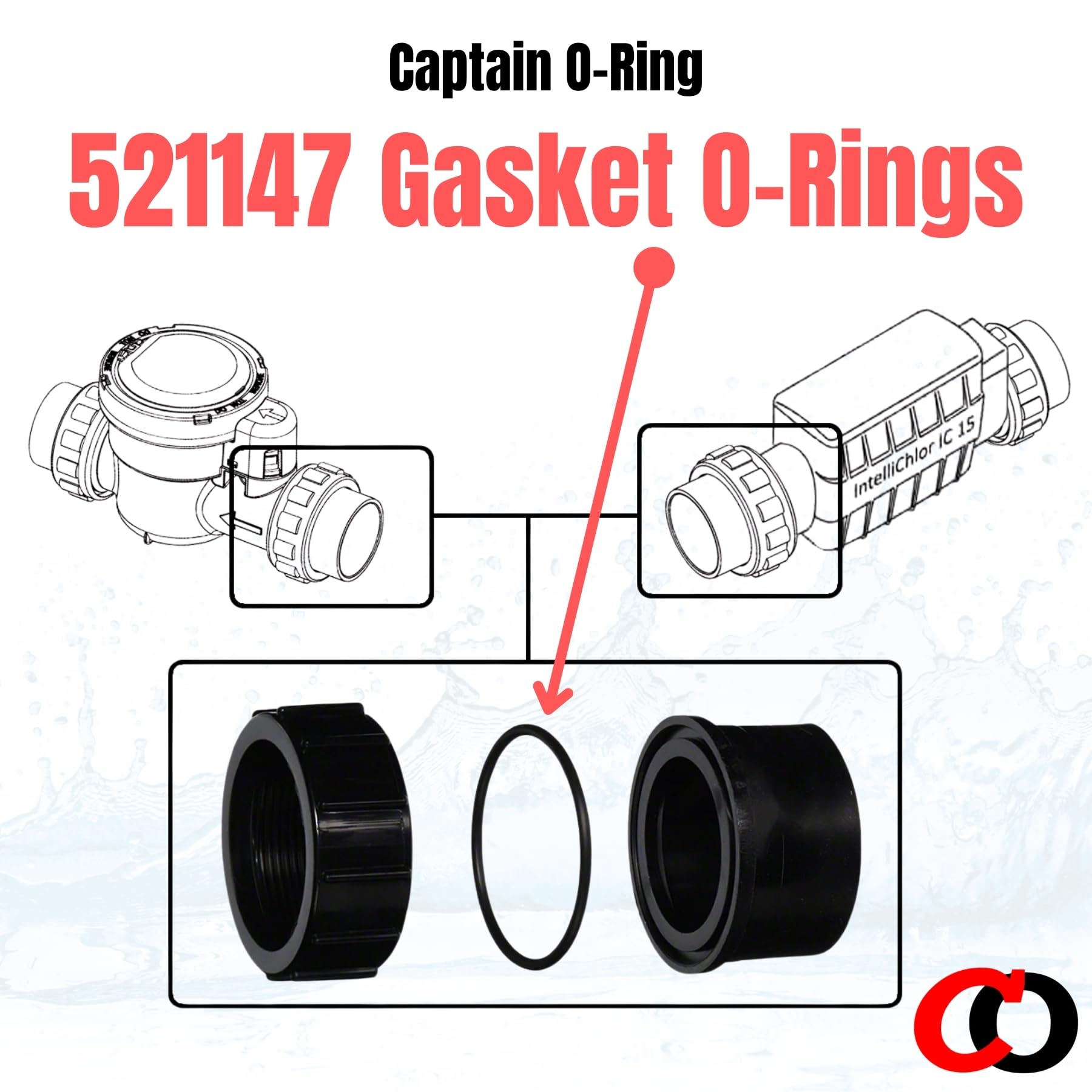 Captain O-Ring 521147 seals Cell Union Fittings for consistent system performance.