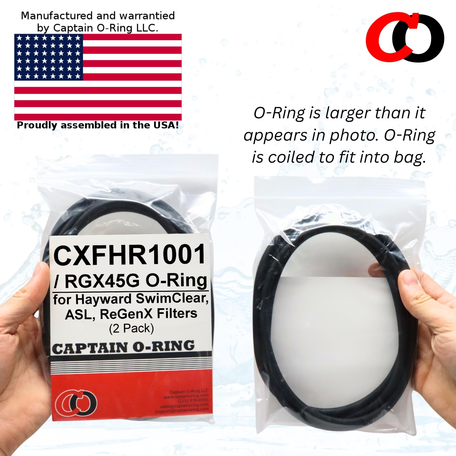 Captain O-Ring CXFHR1001 made-in-usa construction ensures reliable quality.