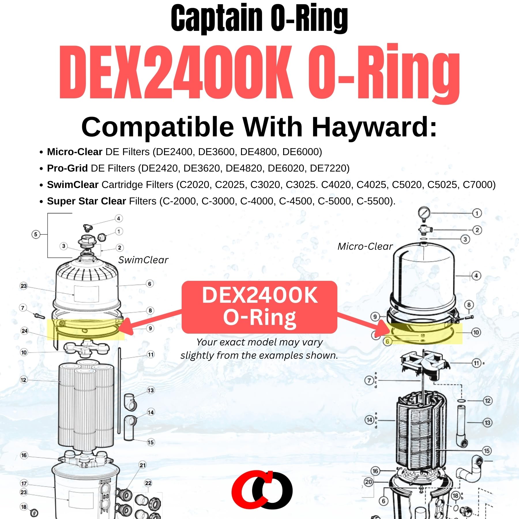 DEX2400K compatibility with Hayward filters for easy upgrades.