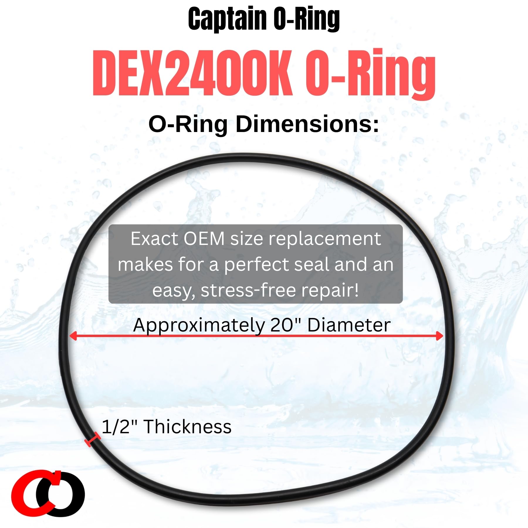 USA-made Captain O-Ring delivers durable sealing.
