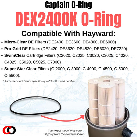 Close-up of worn DEX2400K O-Ring shows replacement need.