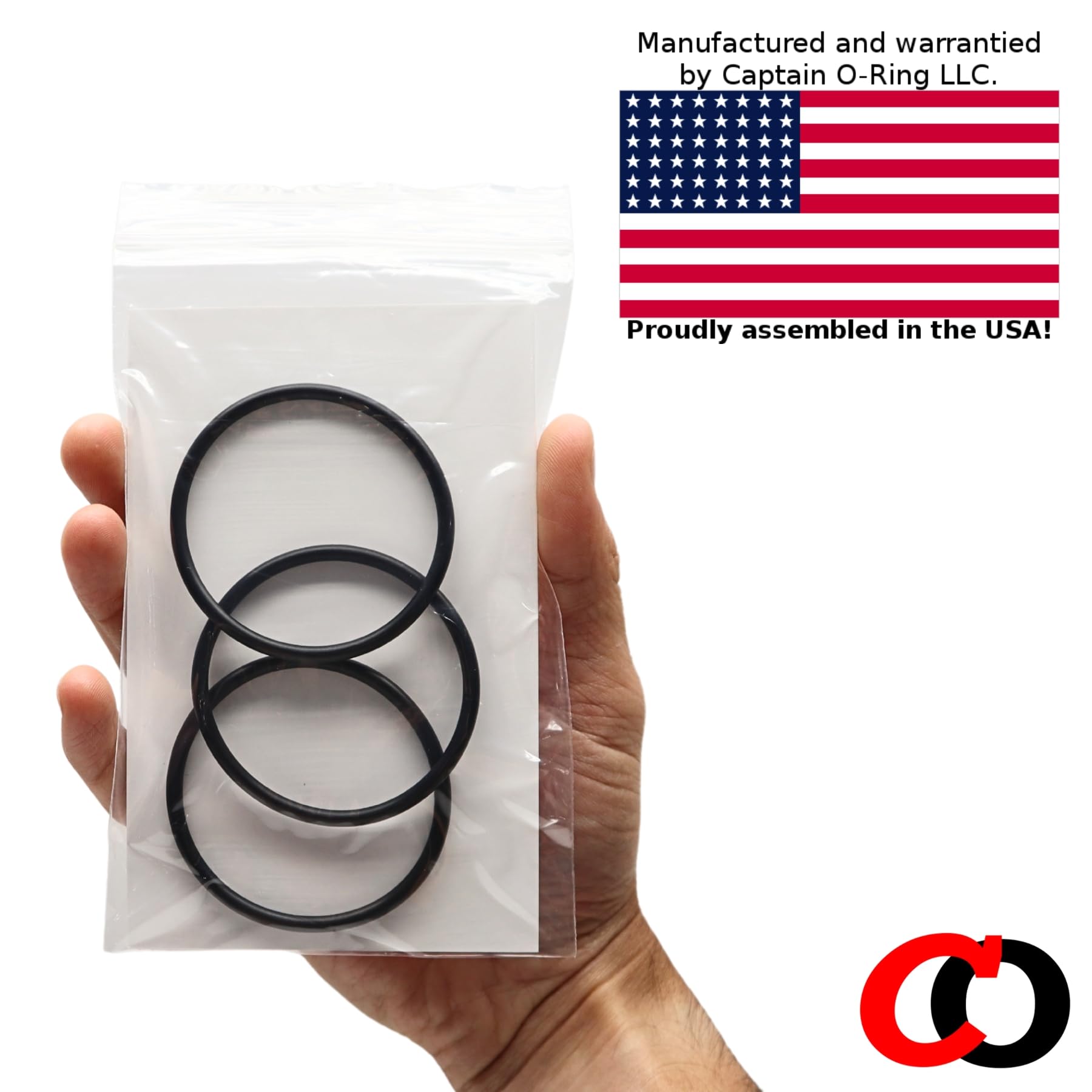 Captain O-Ring dimensions 2.10 ID, 2.40 OD, 0.14 thick for compatible seals