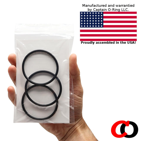 Captain O-Ring dimensions 2.10 ID, 2.40 OD, 0.14 thick for compatible seals