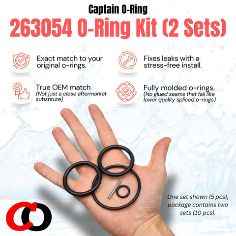 Captain O-Ring handle-to-cap O-rings for smooth operation