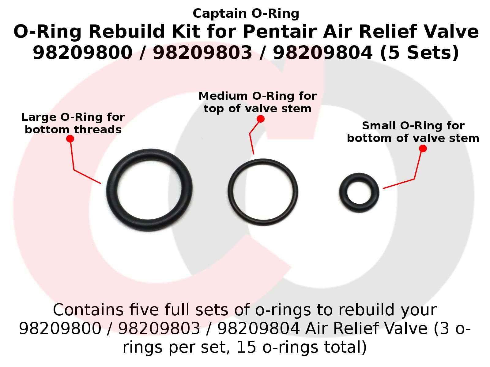 Captain O-Ring large O-ring shown on bottom-thread area for secure filter tank connection.