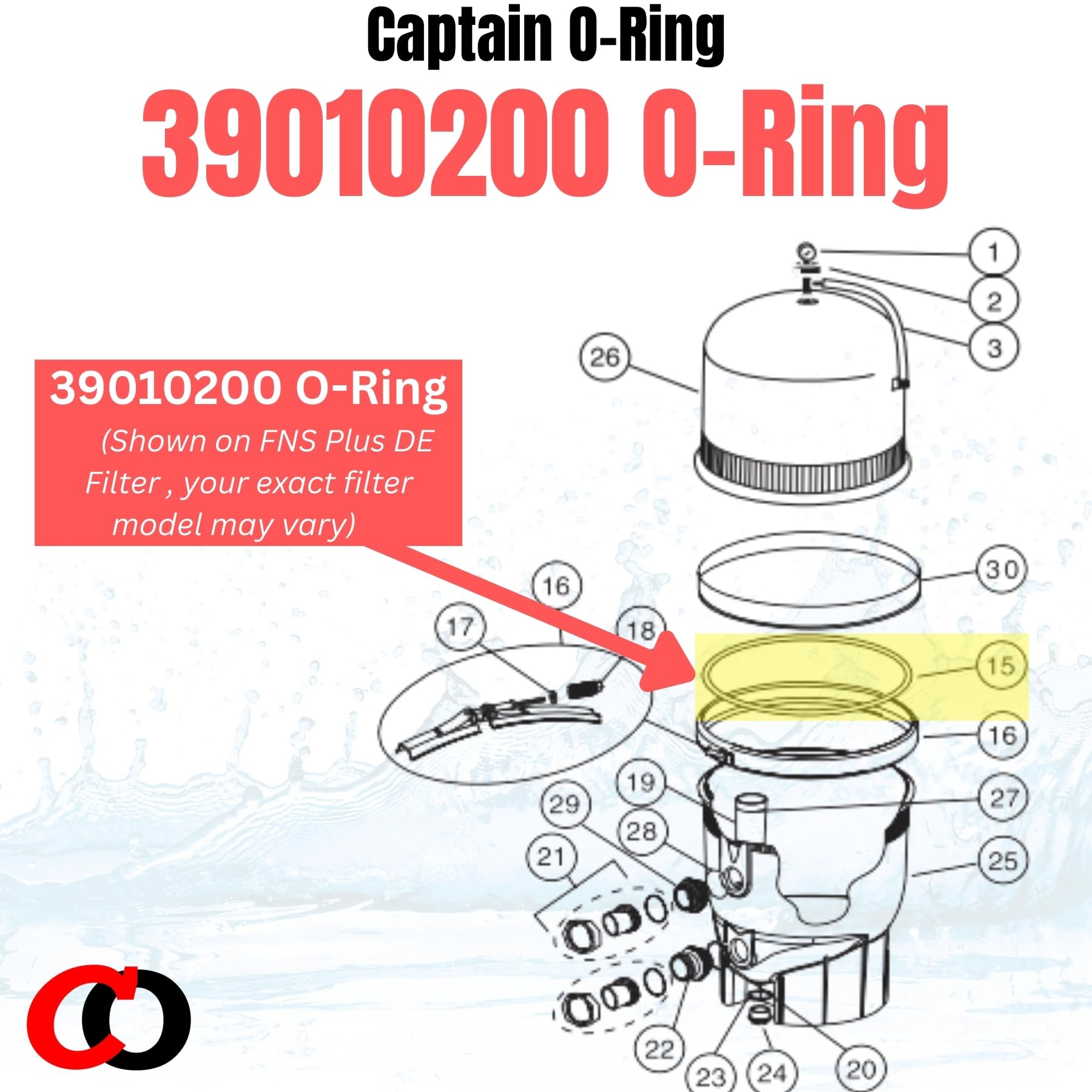 Captain O-Ring OEM-spec rubber detail emphasizing durability and performance