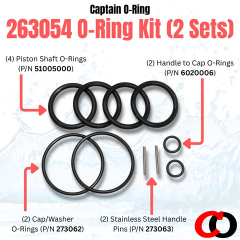 Captain O-Ring piston shaft O-rings for valve seals