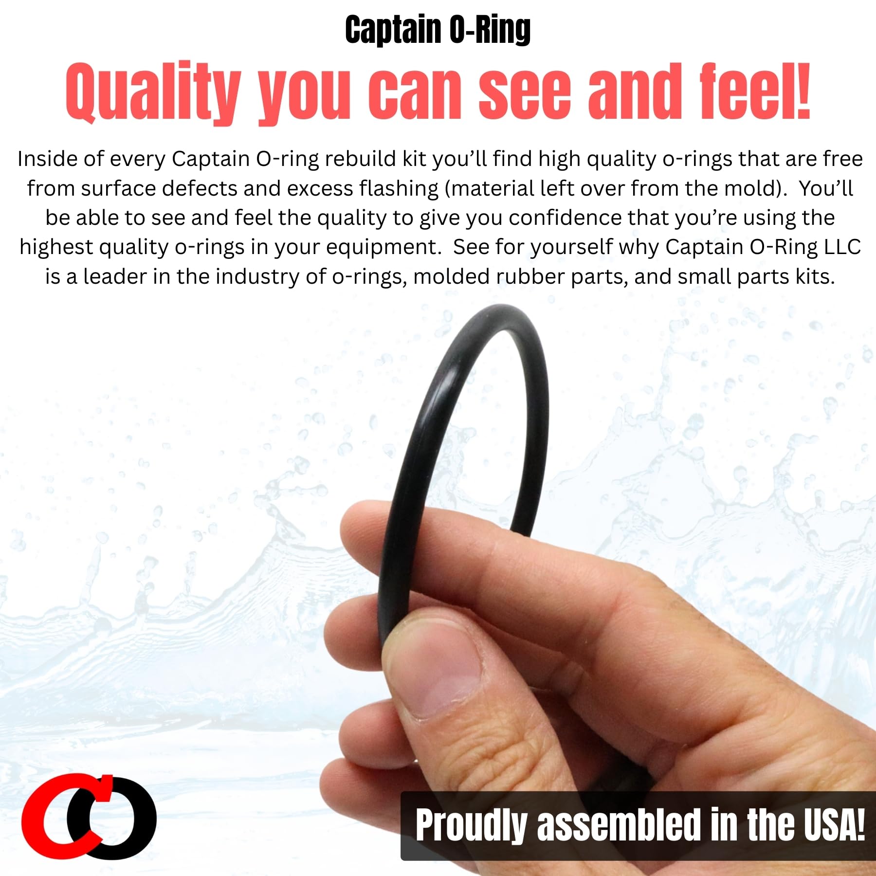 Captain O-Ring OEM-grade synthetic rubber ensures long-lasting durability for pool filter seals.