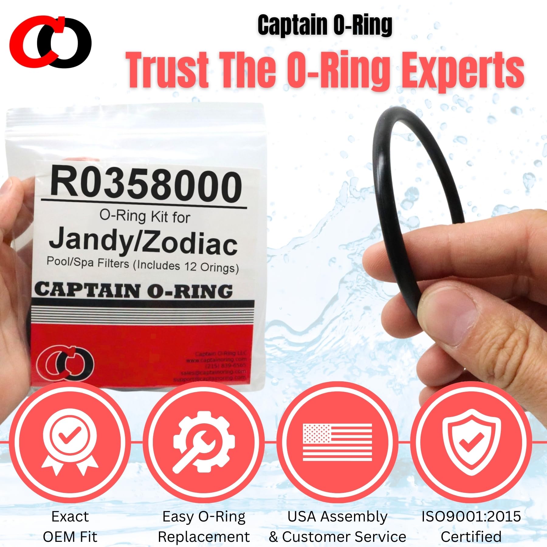 Captain O-Ring R0358000 made in USA with warranty for dependable replacement.