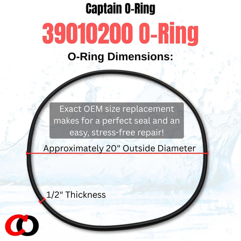 Captain O-Ring seal between halves visual demonstrates correct gasket alignment